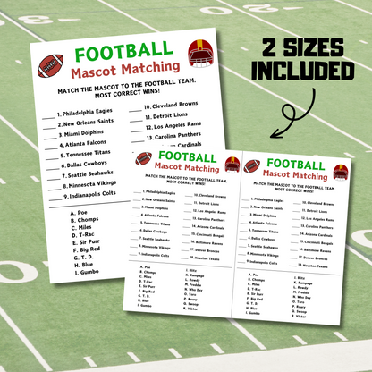 Football Mascot Matching Game | American Football Mascot Match Up Game
