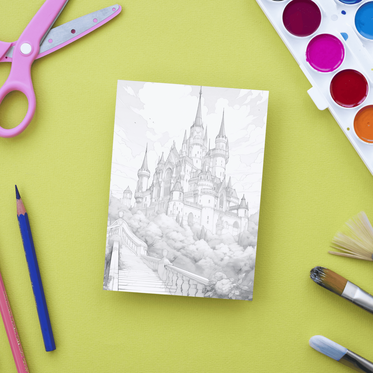 French Castle Coloring Book, Featuring Stunning Chateaus of France