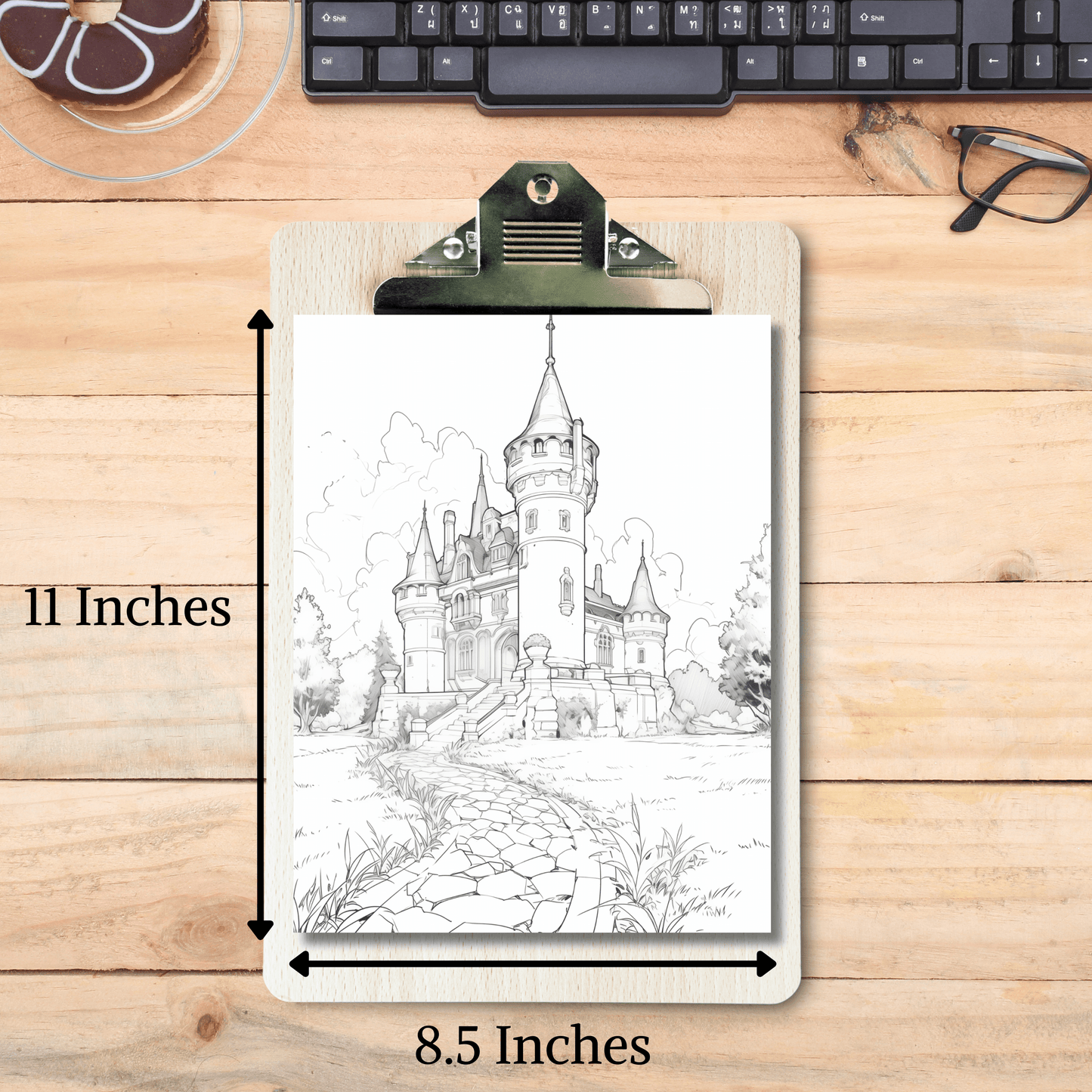 Chateaux of France Coloring Book, 20 Unique Page Coloring Book Featuring French Castles