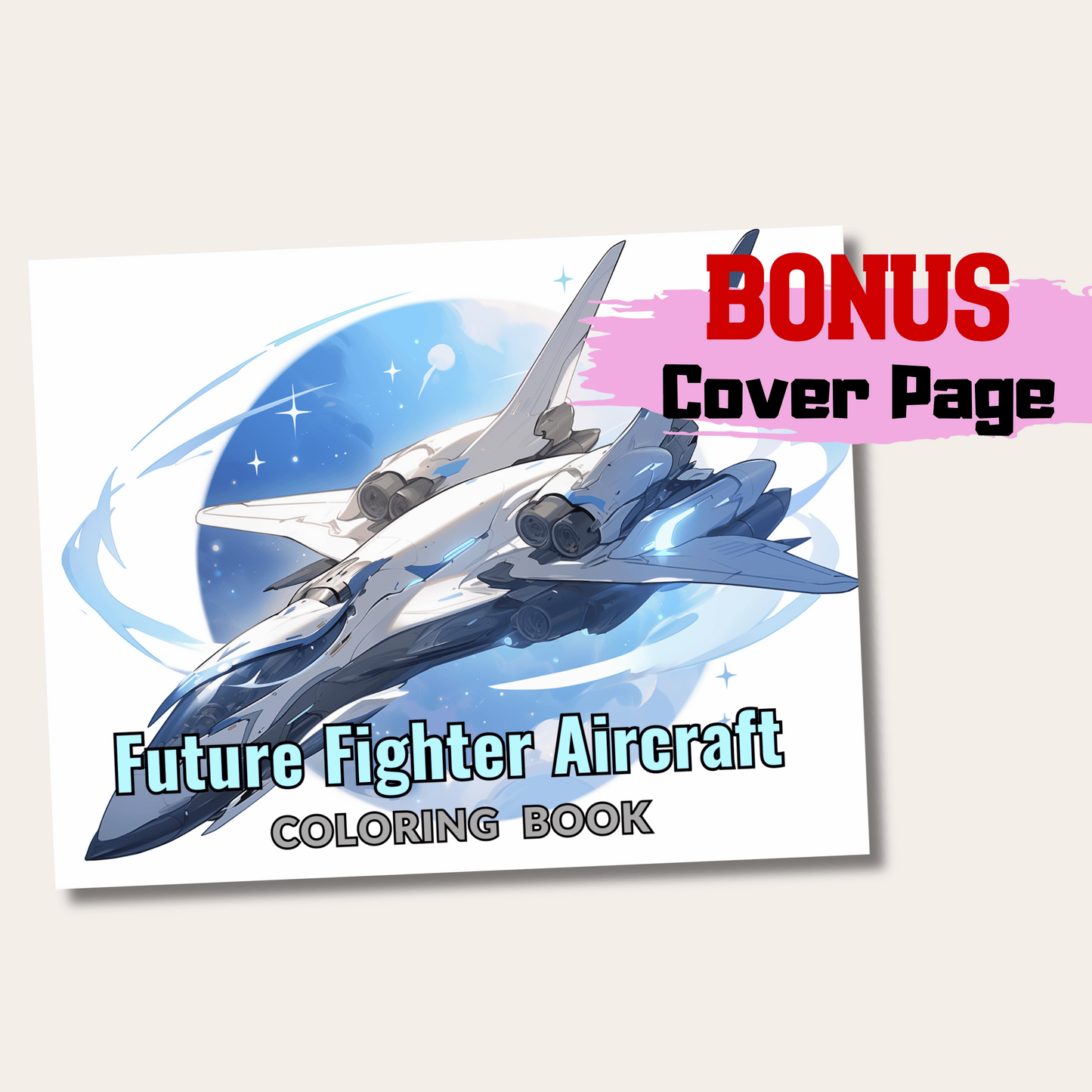 Future Fighter Aircraft Coloring Book, Boost Creativity and Learn