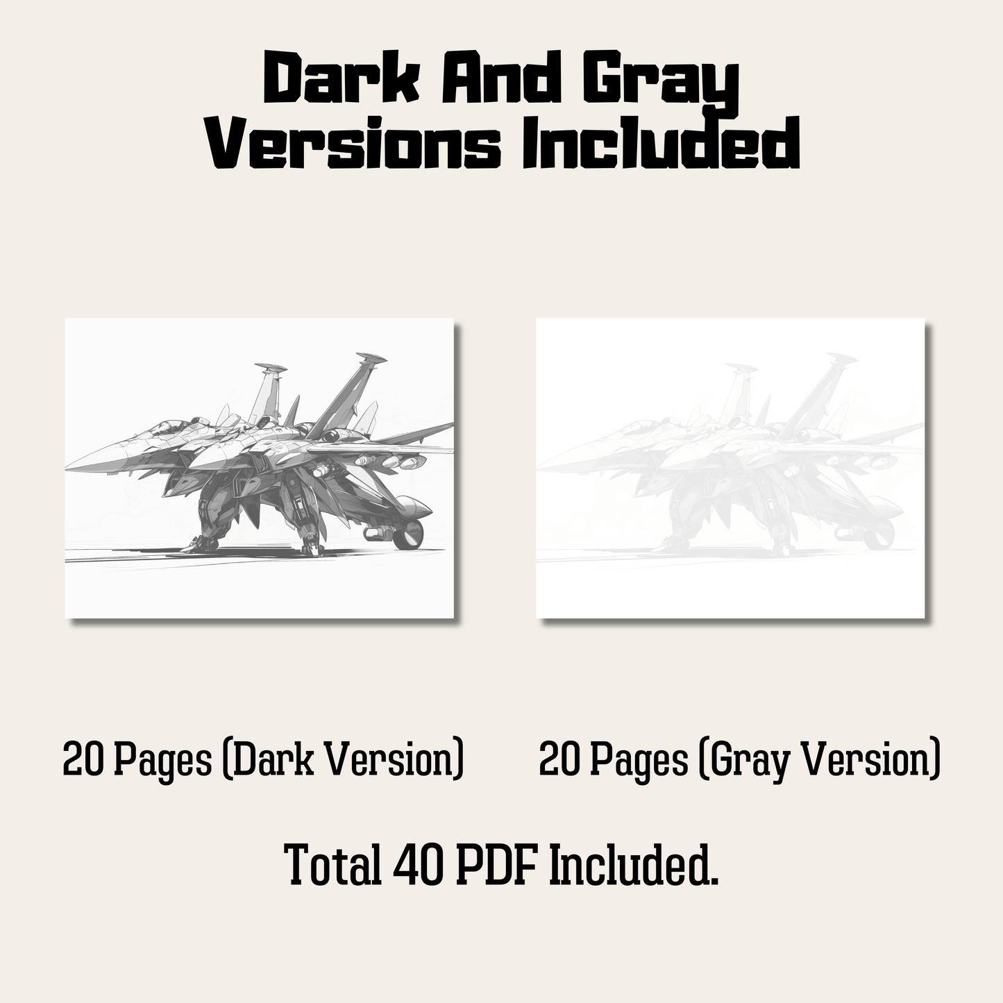 Future Fighter Aircraft Coloring Book, Boost Creativity and Learn