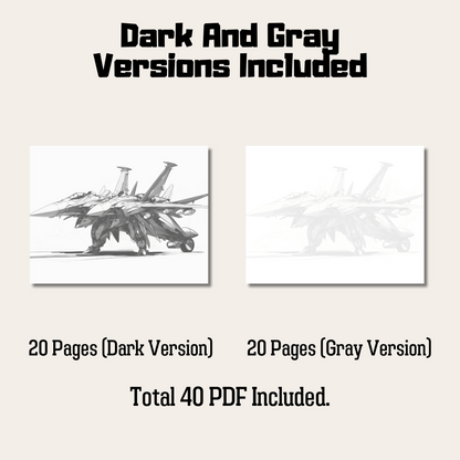 Future Fighter Aircraft Coloring Book, Boost Creativity and Learn