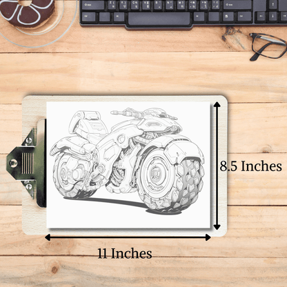 Future Motorcycle Coloring Book, 20 Unique Design of Future Motorbike Coloring Pages