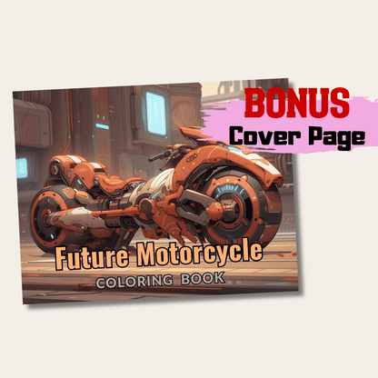 Future Motorcycle Coloring Book, 20 Unique Design of Future Motorbike Coloring Pages