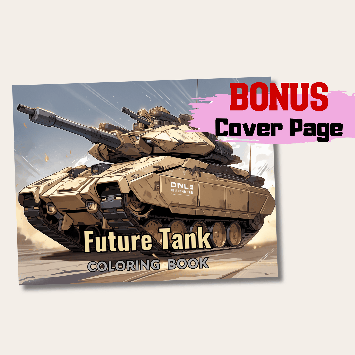 Future Tank Coloring Book, Fun and Educational Activity