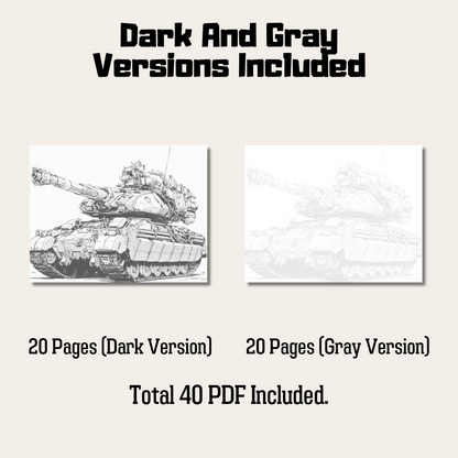 Future Tank Coloring Book, Fun and Educational Activity