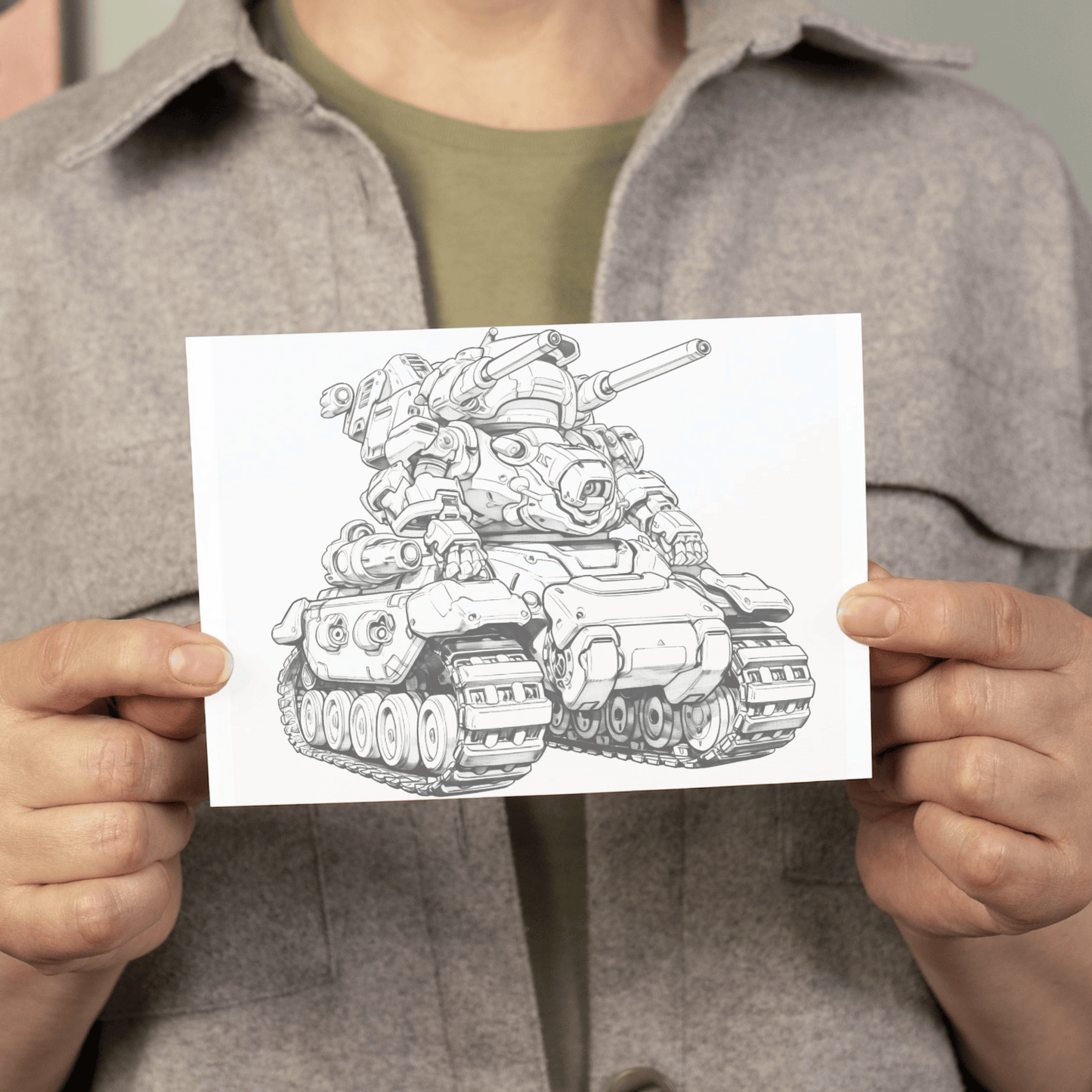 20 Pages Future Tank Coloring Book, Engaging Designs and Detailed Illustrations