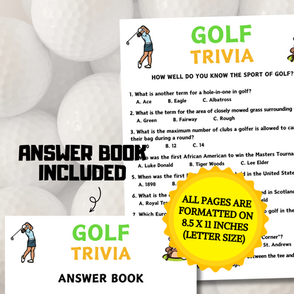 Golf Games Bundle | Printable Golf Team Party Game