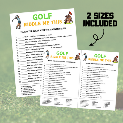 Golf Riddle Me This Game | Golf Party Riddles Game