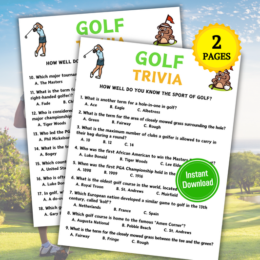 Golf Trivia Game | Golf Knowledge Quiz Game