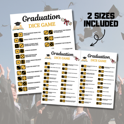 Graduation Dice Game | Get To Know You Dice Game