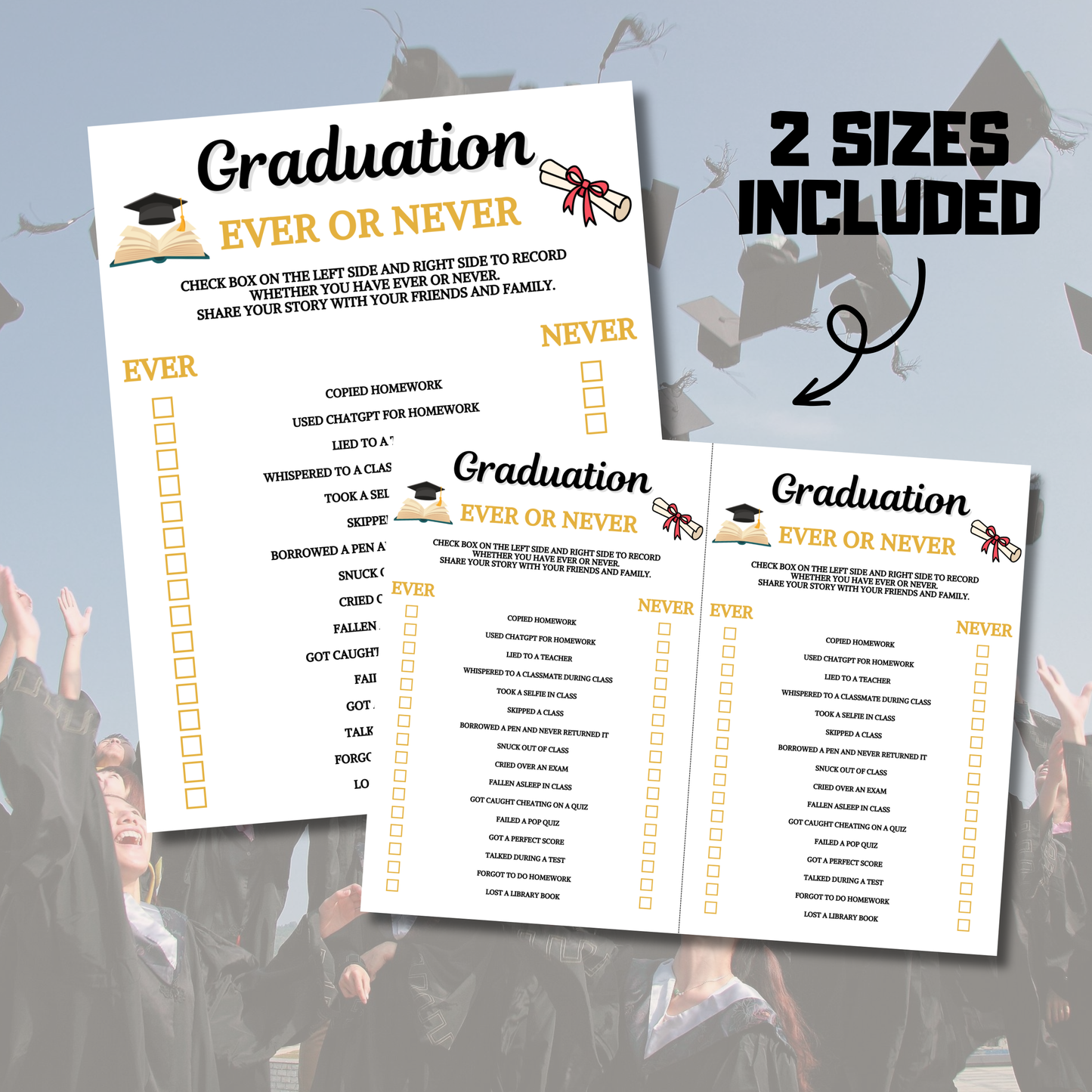 Graduation Ever Or Never Game | Graduation Party Never Have I Ever Game