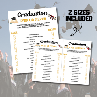 Graduation Ever Or Never Game | Graduation Party Never Have I Ever Game