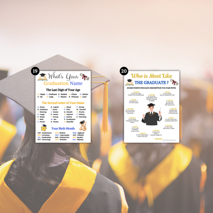 Graduation Games Bundle | Printable Graduation Party Game