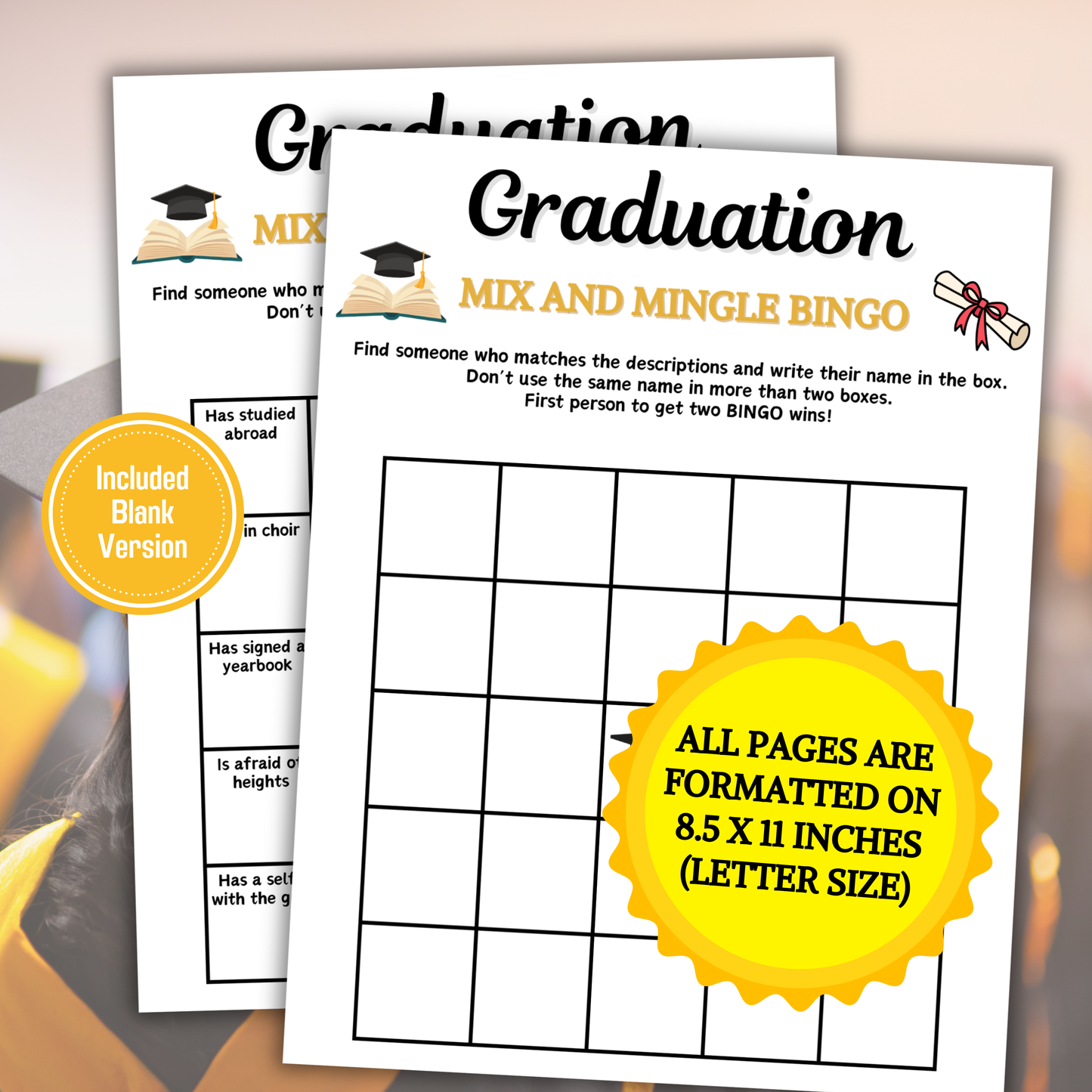 Graduation Games Bundle | Printable Graduation Party Game