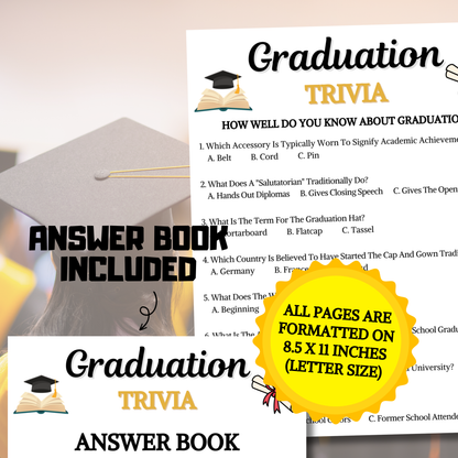 Graduation Trivia Game | Printable Graduation Trivia Quiz