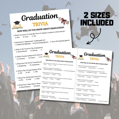Graduation Trivia Game | Printable Graduation Trivia Quiz