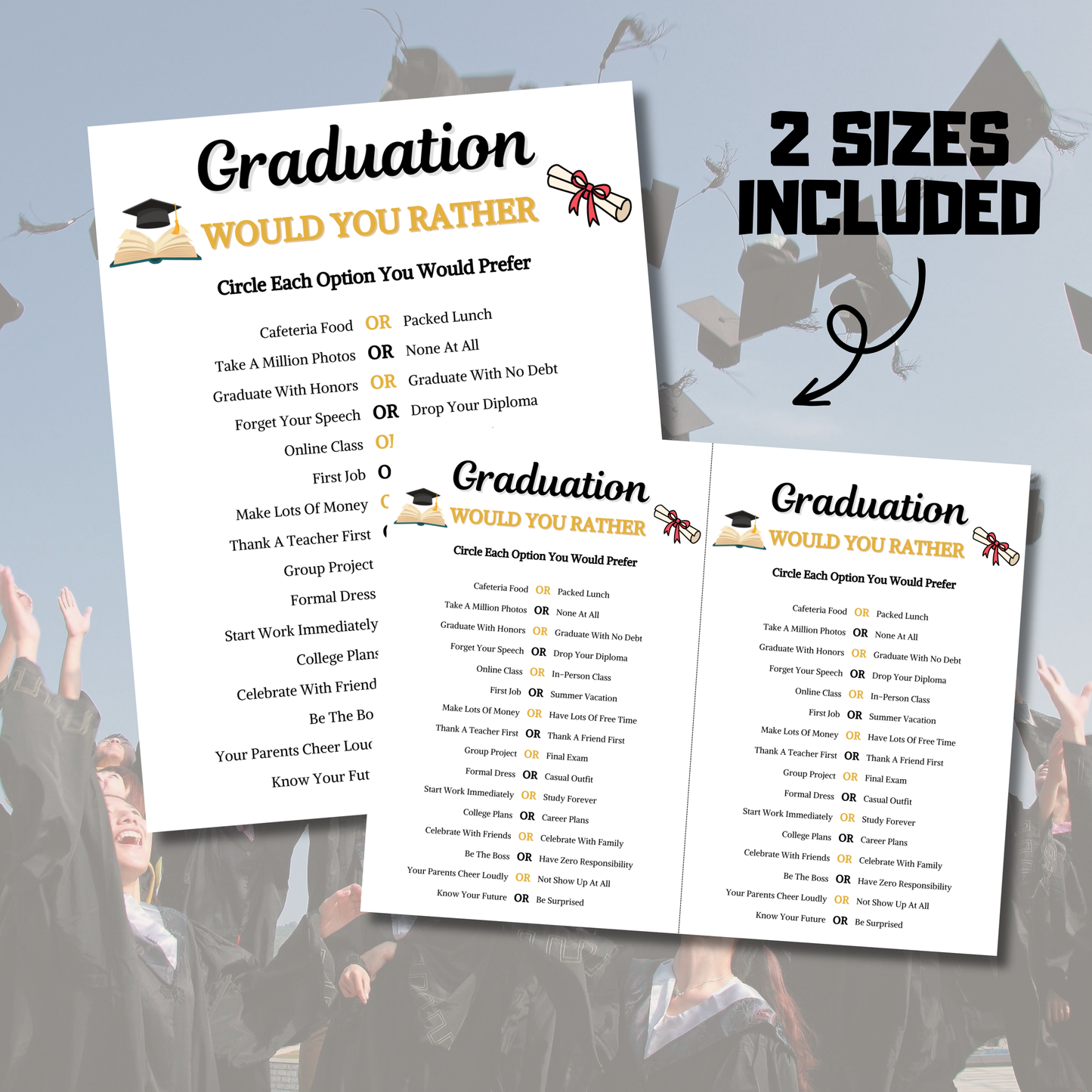 Graduation Would You Rather Game | Graduation This or That Game