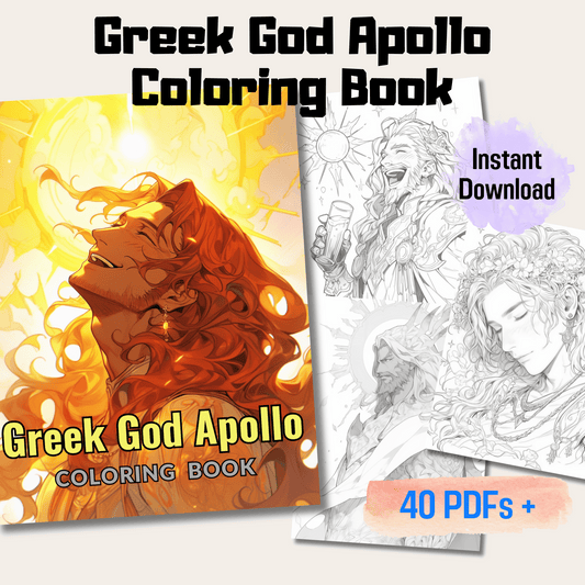 Greek God Apollo Coloring Book 1: Apollo