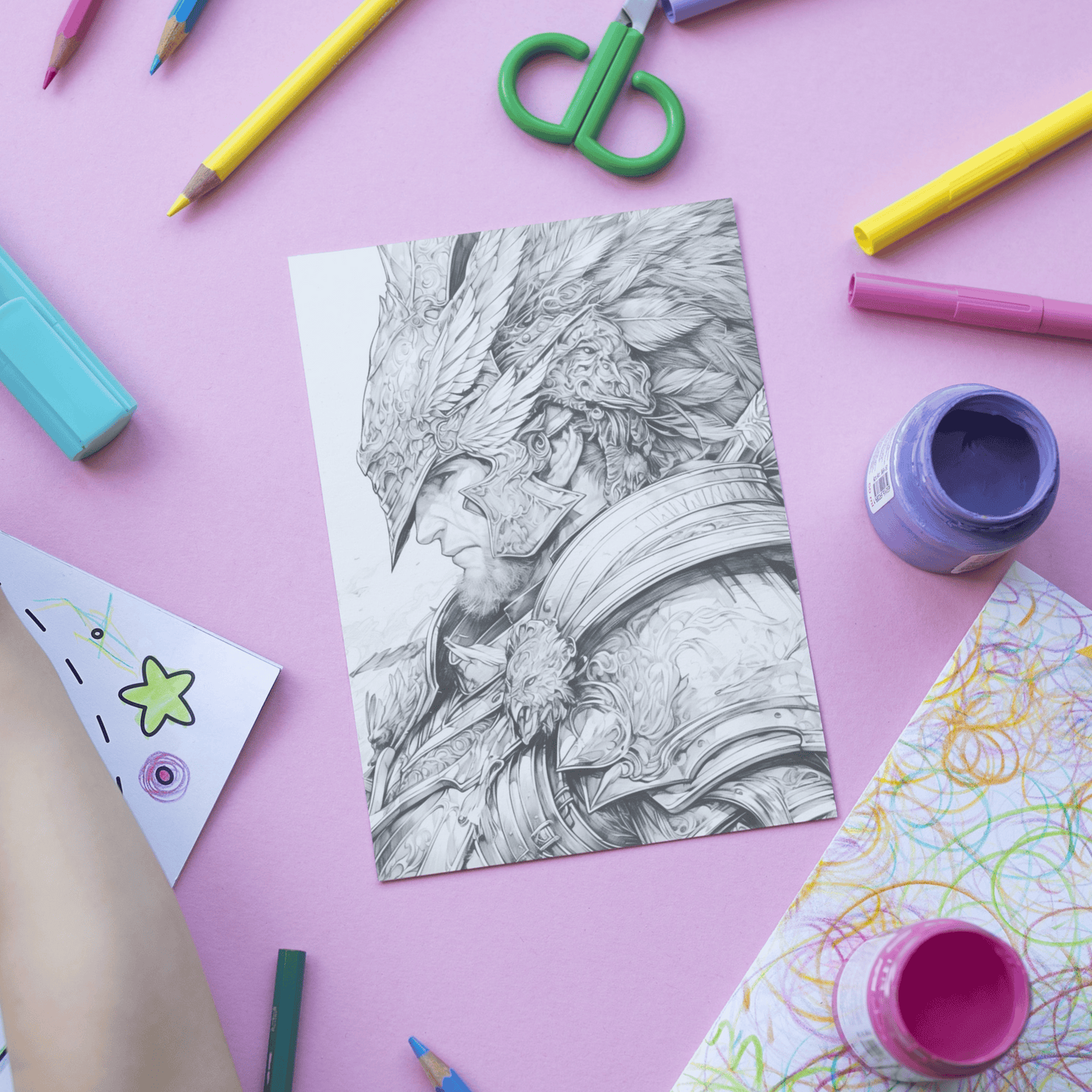 Greek God Ares Coloring Book 1: Ares Print Out Demo