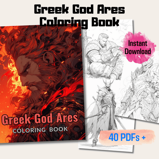 Greek God Ares Coloring Book 1: Ares