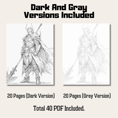 Greek God Ares Coloring Book 1: Ares Dark And Gray Versions Demo
