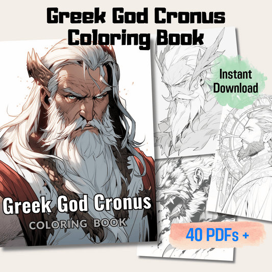 Greek God Cronus Coloring Book 1: Cronus