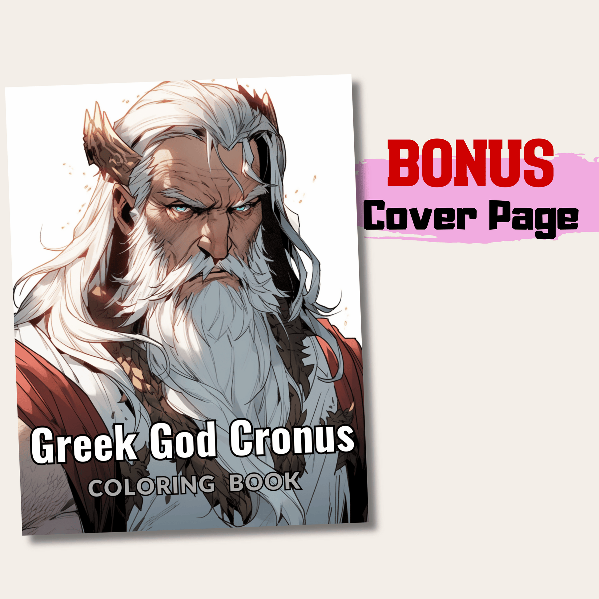 Greek God Cronus Coloring Book 1: Cronus Cover Page