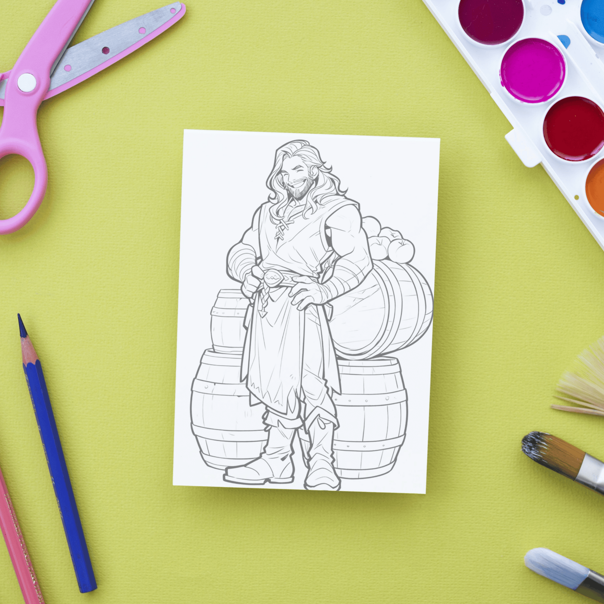 Greek God Dionysus Coloring Book 1: Dionysus Print Out Demo