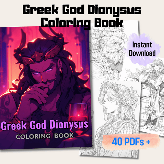 Greek God Dionysus Coloring Book 1: Dionysus