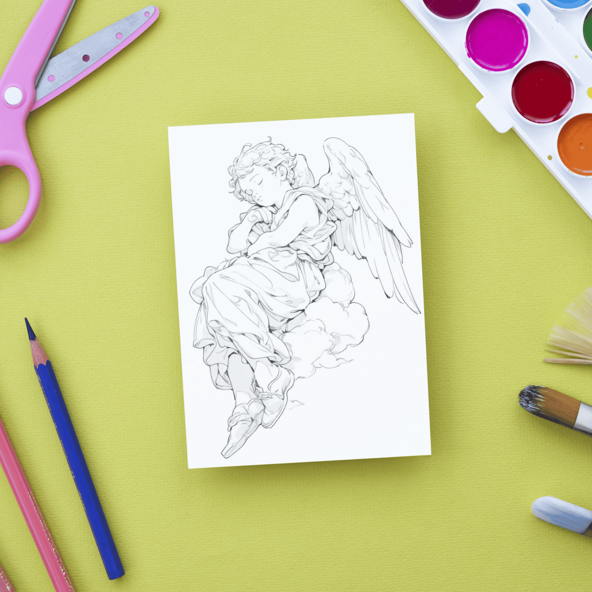 Greek God Eros Coloring Book 1: Eros Print Out Demo