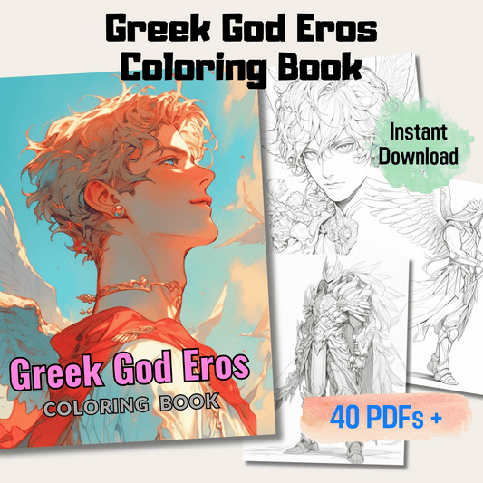 Greek God Eros Coloring Book 1: Eros