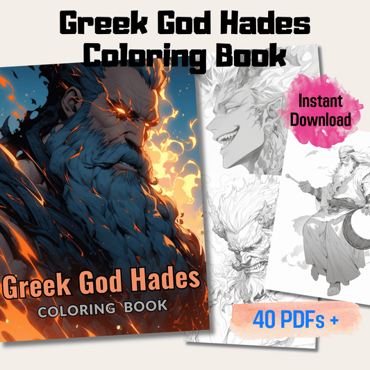 Greek God Hades Coloring Book 1: Hades