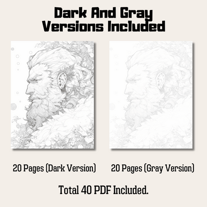 Greek God Hades Coloring Book 1: Hades Dark And Gray Versions Demo