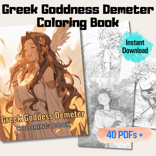 Greek Goddess Demeter Coloring Book 1: Demeter