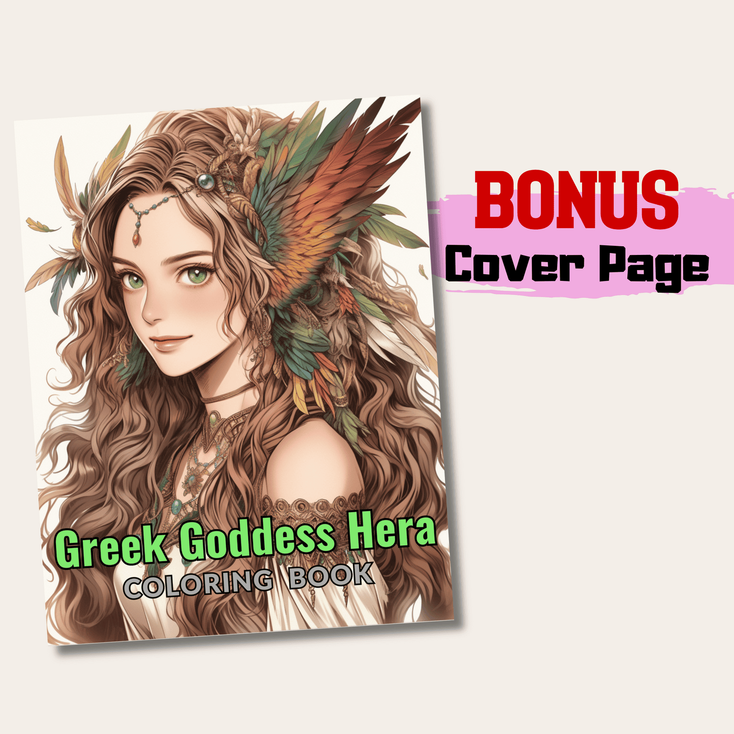 Greek Goddess Hera Coloring Book 1: Hera Cover Page