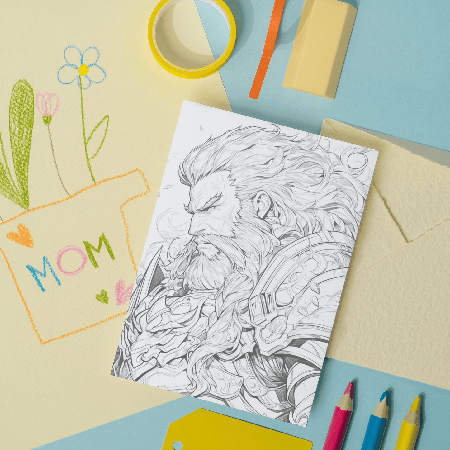 Guan Yu Coloring Book 1: Guan Yu Print Out Demo