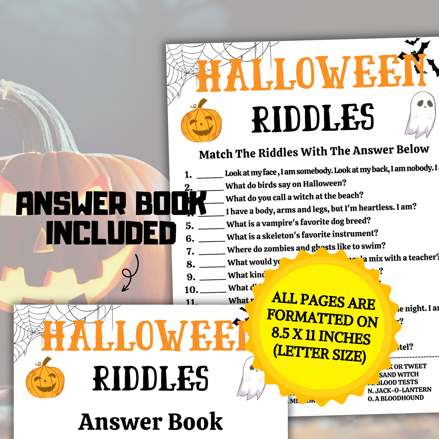 Halloween Party Games Bundle Volume 1 | Printable Halloween 10 Party Games