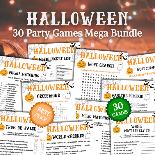 Halloween 30 Party Games Bundle | BEST PRICE Halloween Game Bundle