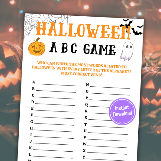 Halloween ABC Game | A To Z Race Game