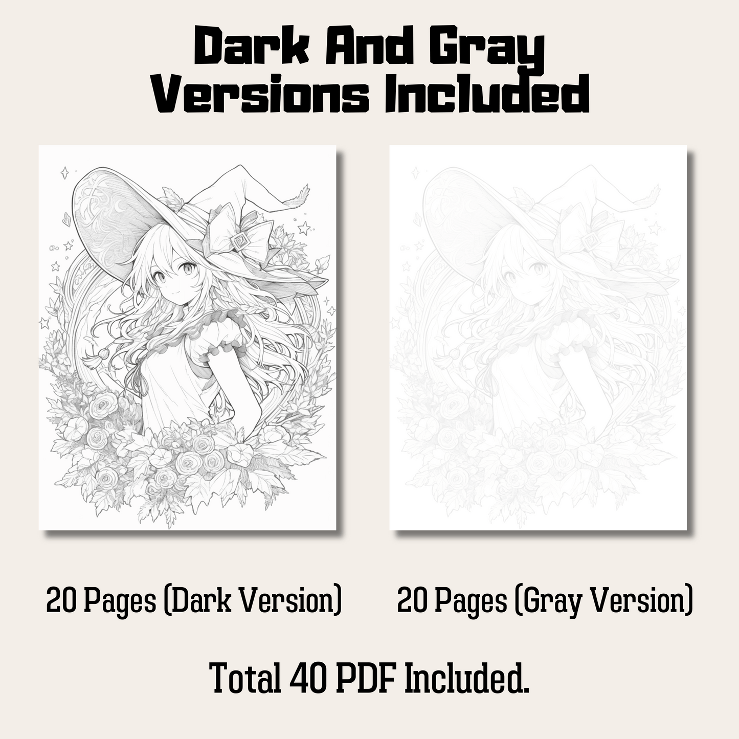 Halloween Coloring Book 1: Halloween Dark And Gray Versions Demo