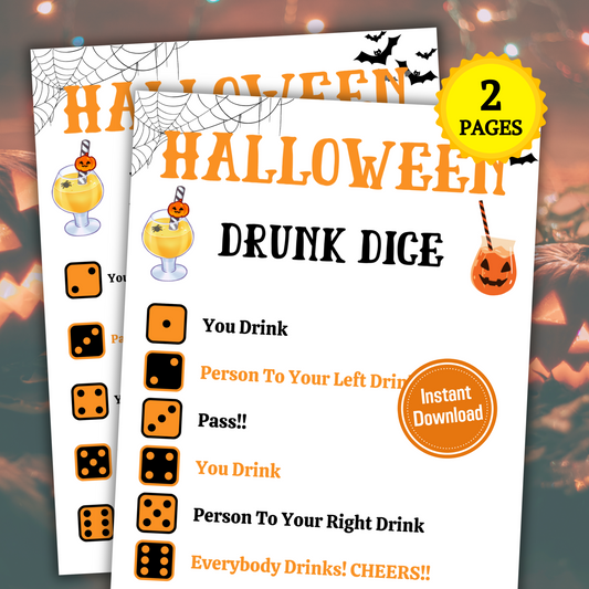 Halloween Drunk Dice Game | Drunk Dice Drinking Game