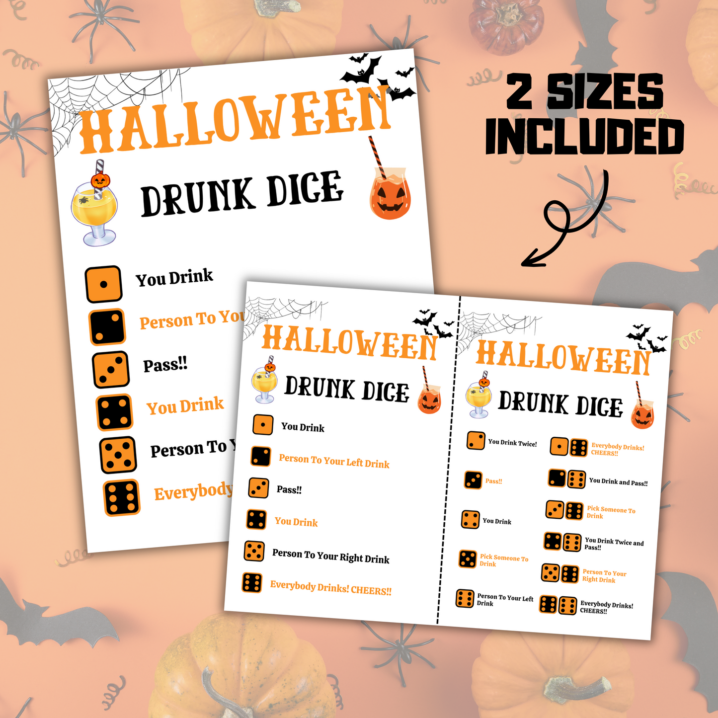 Halloween Drunk Dice Game | Drunk Dice Drinking Game