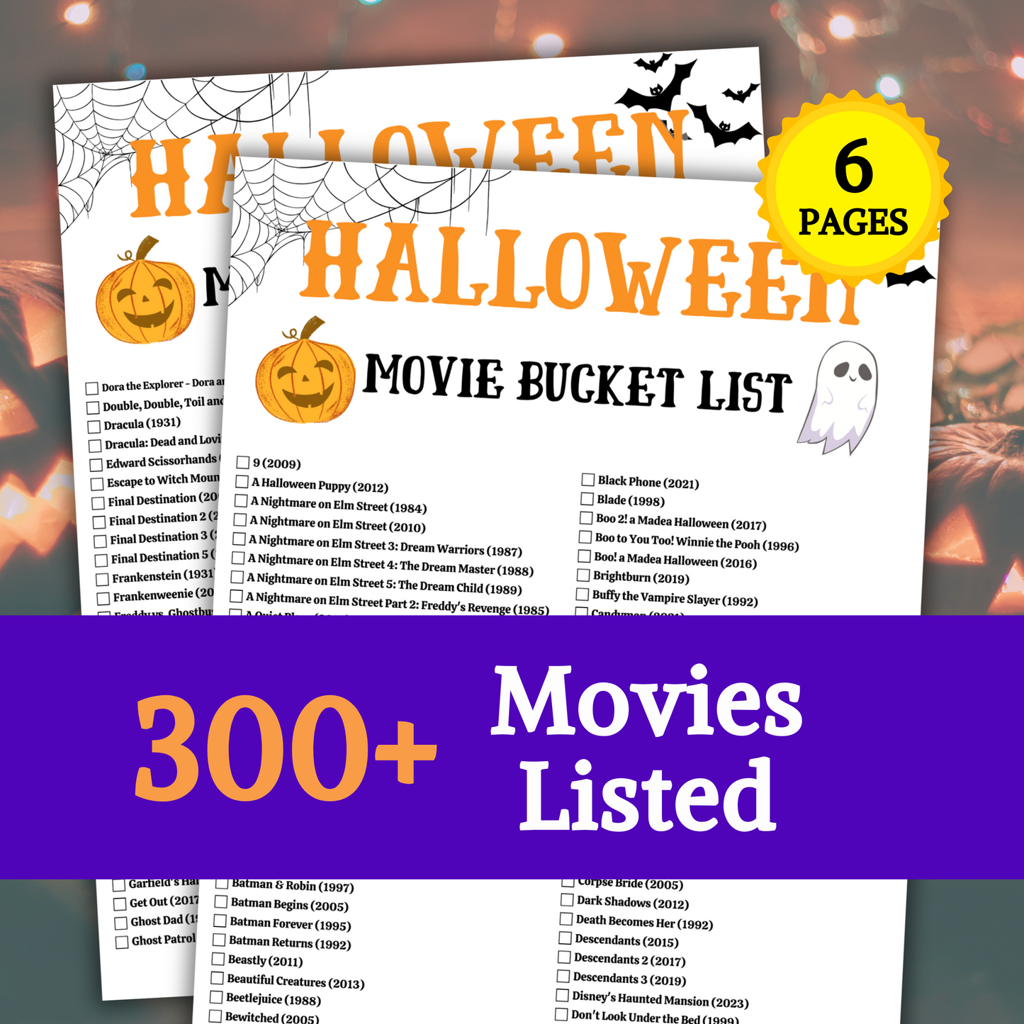 Halloween Movie Bucket List | Halloween Scary Movie Night