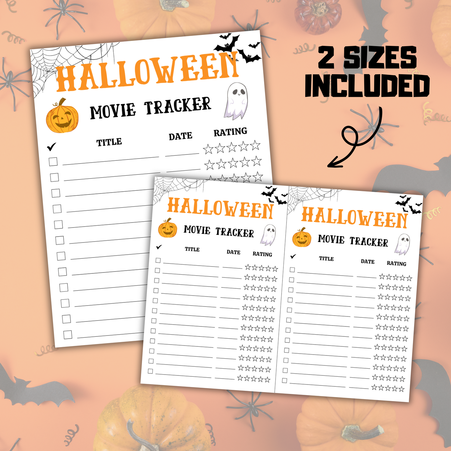 Halloween Movie Tracker | Halloween Horror Movie Watchlist Planner