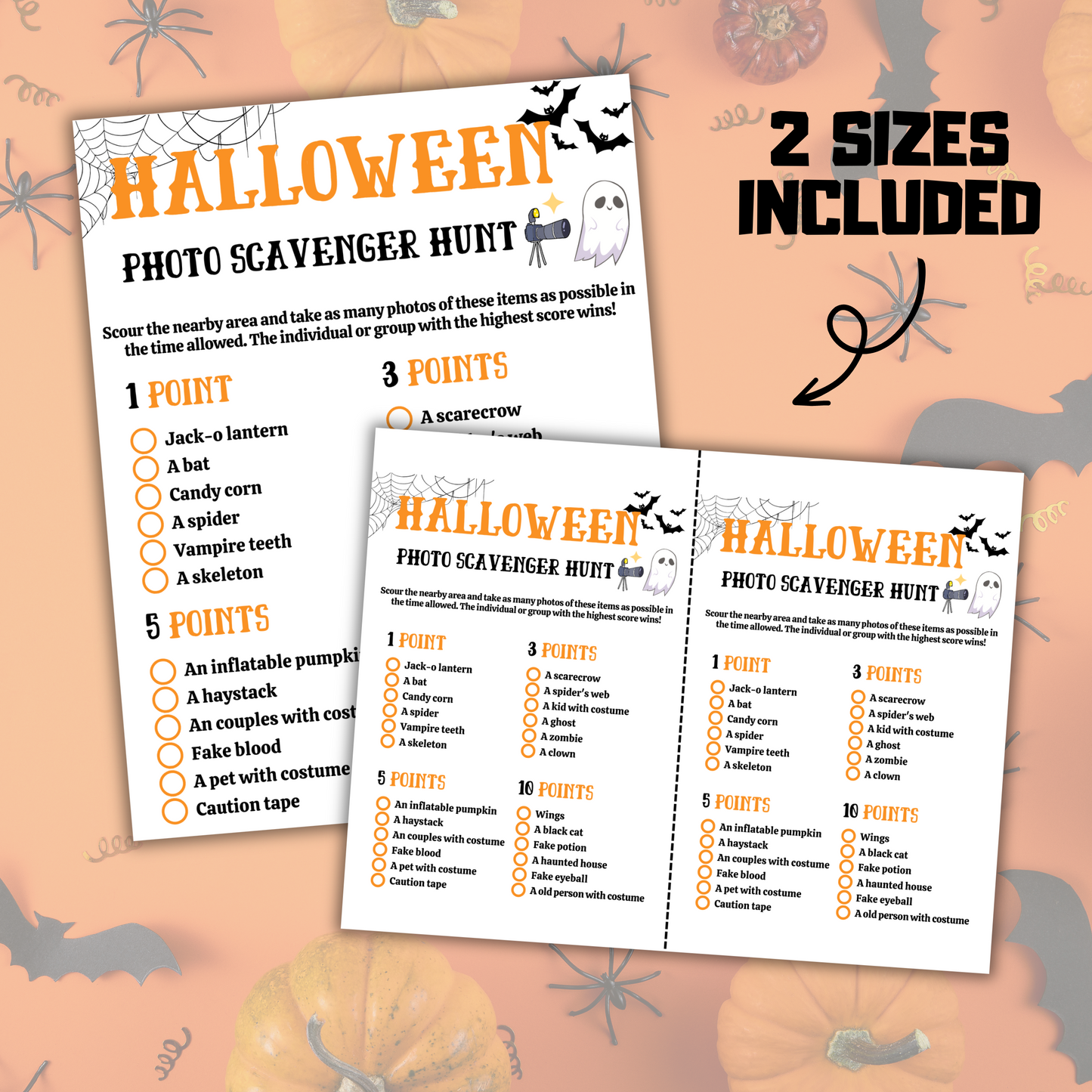 Halloween Photo Scavenger Hunt Game | Outdoor Scavenger Hunt for Adults & Teens