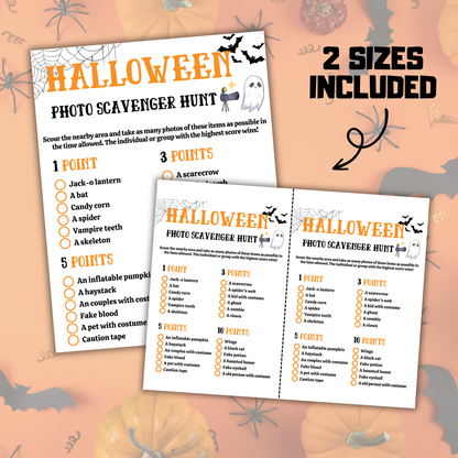 Halloween Photo Scavenger Hunt Game | Outdoor Scavenger Hunt for Adults & Teens