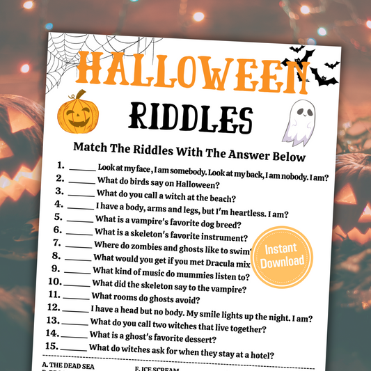 Halloween Riddles Game | Halloween Riddle Me This Game