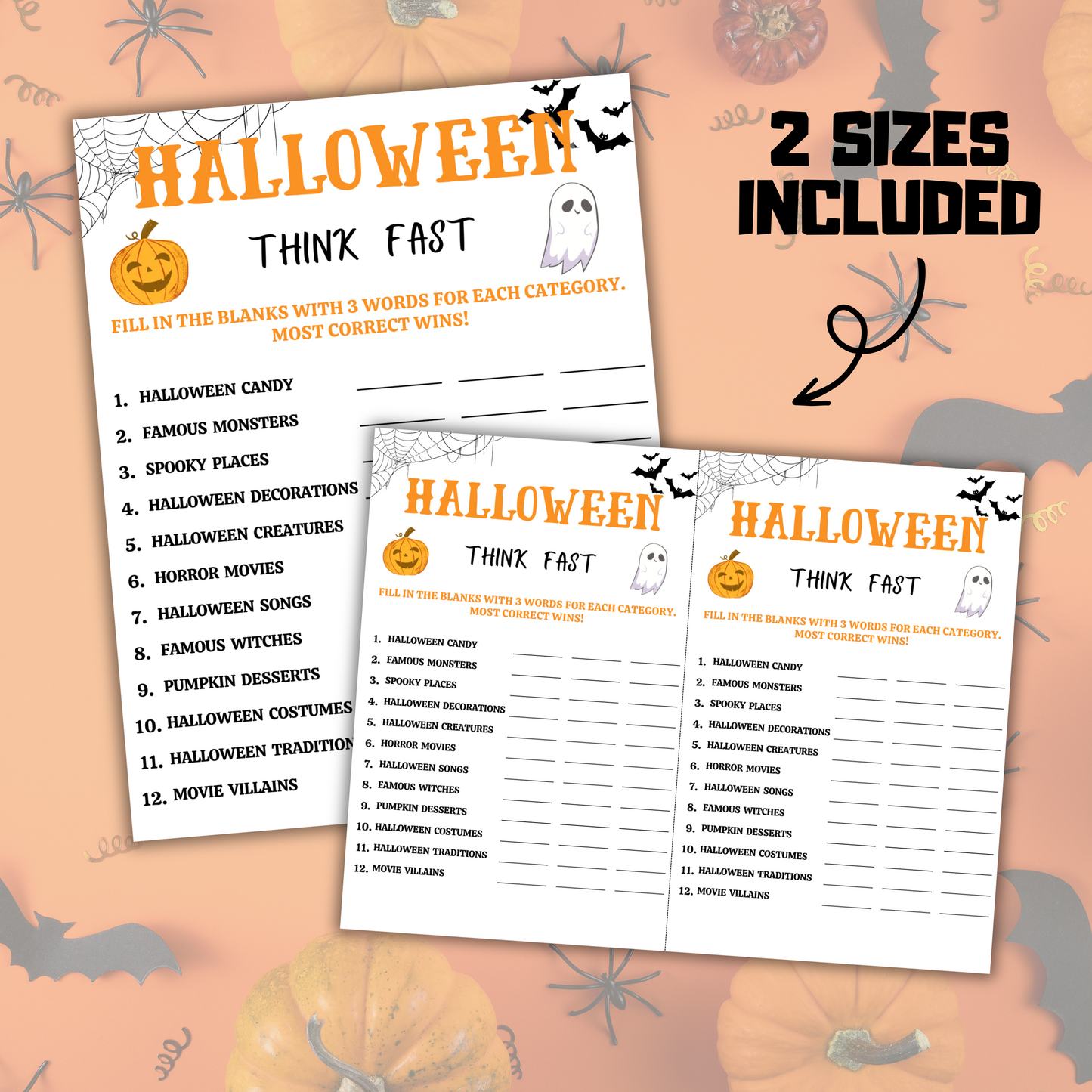 Halloween Think Fast Game | Halloween Trivia Game