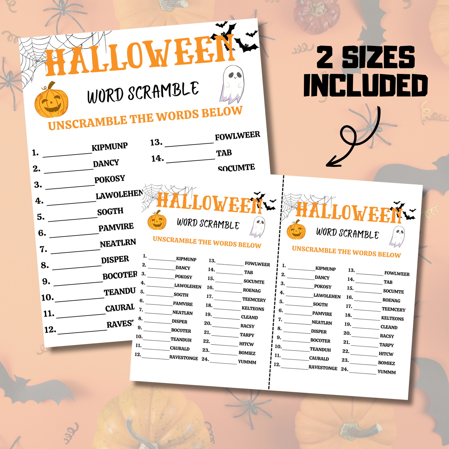 Halloween Word Scramble Game | Halloween Unscramble Word Game